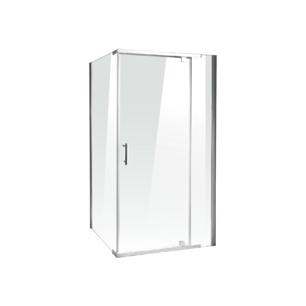 Shower Screen 1200x700x1900mm Framed Glass Pivot Door Image 3