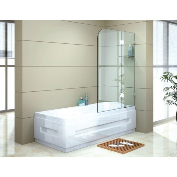 900 X 1450mm Frameless Bath Panel 10mm Glass Shower Screen