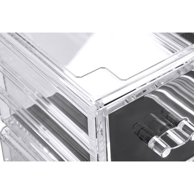 11 Drawers Clear Acrylic Tower Organiser Cosmetic Jewellery Luxury Storage Cabinet Image 12