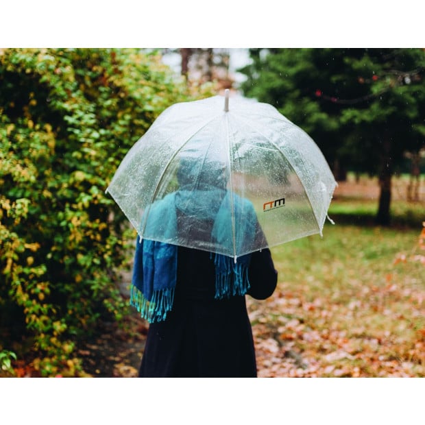 5x Clear Transparent Rain Walking Umbrella Pvc Dome Party Favour Image 2
