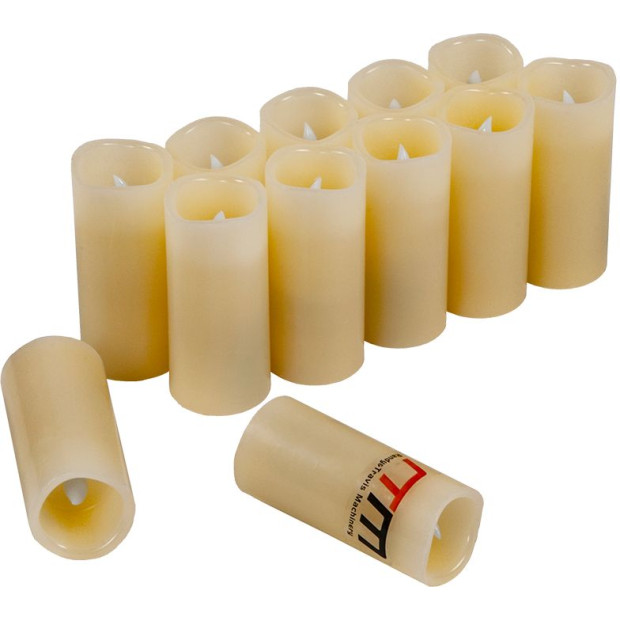 Flameless Candles Led Set Of 12 Battery Flickering Bulb Image 8