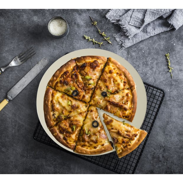 38cm Xl Pizza & Baking Stone For Bbq/oven/grill Image 2