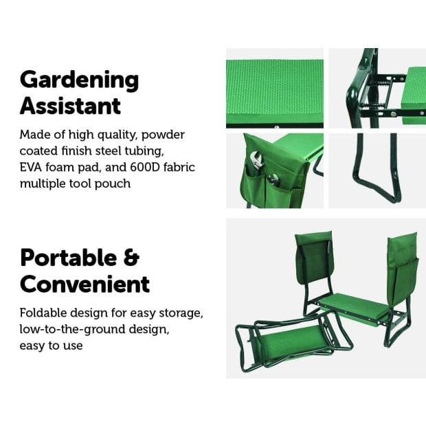 Garden Seat Folding Kneeler Bench Kneeling Soft Eva Pad Image 3