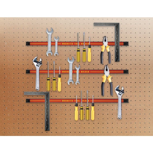 3 X 61cm Magnetic Wall Mounted Tool Holder Storage Organiser
