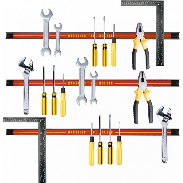 3 X 61cm Magnetic Wall Mounted Tool Holder Storage Organiser Image 5