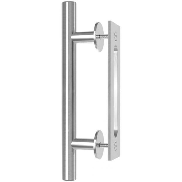 12In Barn Door Handle  Pull Wood Door Gate Hardware Stainless Steel Image 5
