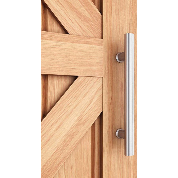 Round 300mm Push Pull Stainless Steel Door Handle Entrance Entry Image 5