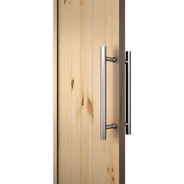 Round 300mm Push Pull Stainless Steel Door Handle Entrance Entry Image 7