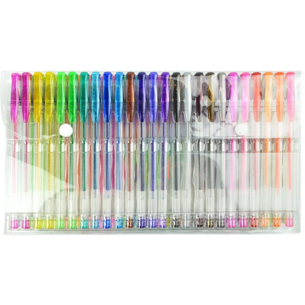 Glitter Gel Pens (100 Pack)- Craft, Kids & Adult Colouring Image 5