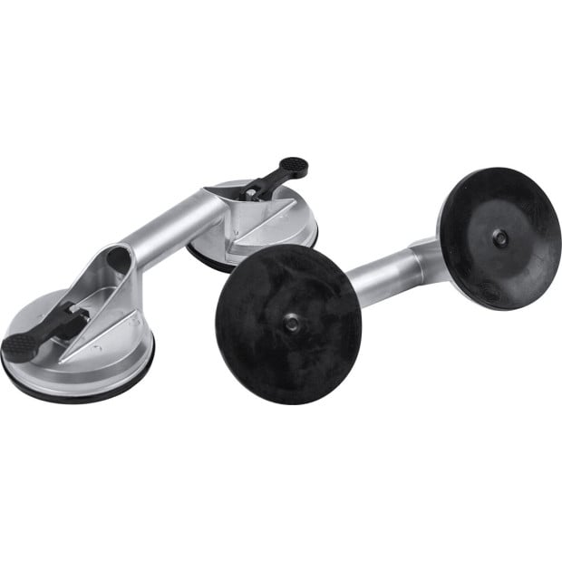 4 X Double Suction Glass Lifting Tool Vacuum Puller Lifter Aluminium Image 5