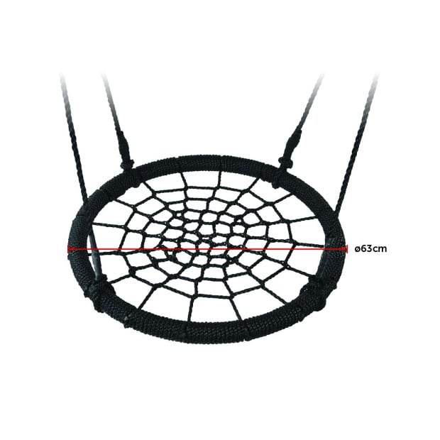 Kids Rope Swing Round Outdoor Spider Web Swing Seat 65cm Image 9