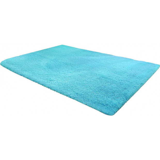 200x140cm Floor Rugs Large Shaggy Rug Area Mat - Turquoise Image 4