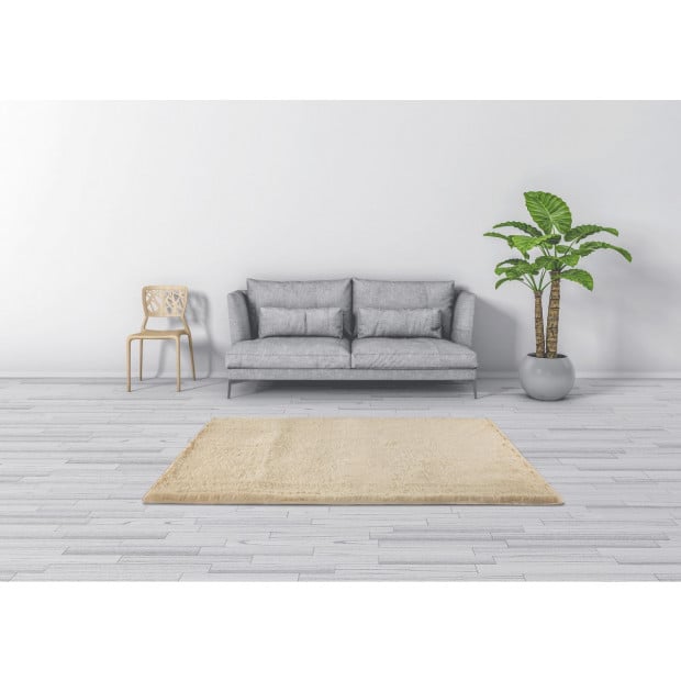 200x140cm Floor Rugs Large Shaggy Rug Area Mat - Beige