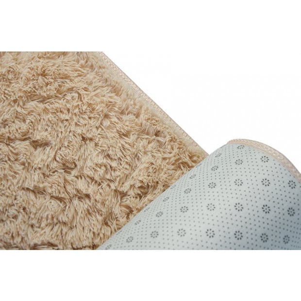 200x140cm Floor Rugs Large Shaggy Rug Area Mat - Beige Image 6
