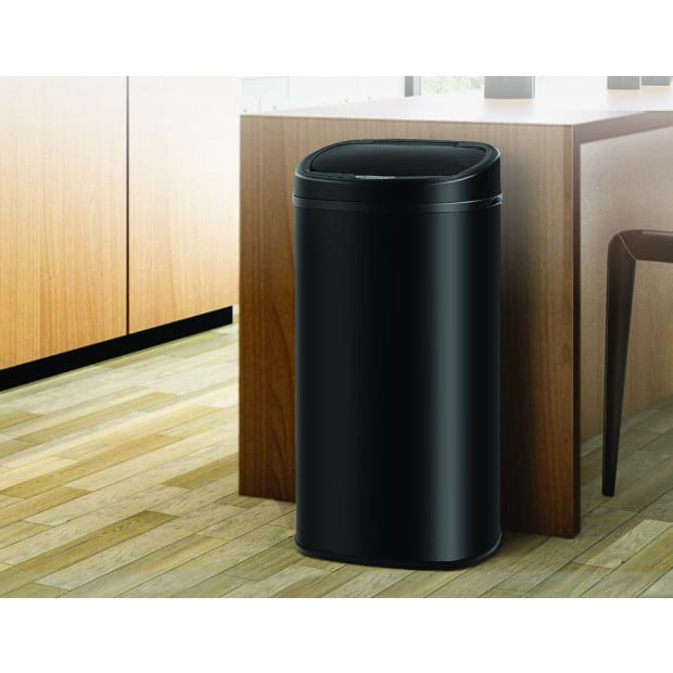 68l Motion Sensor Bin Automatic Stainless Steel - Black