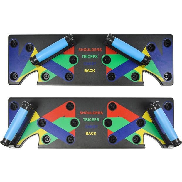 9 In 1 Push Up Board Yoga Bands Workout Gym Exercise Pushup Stand Image 5