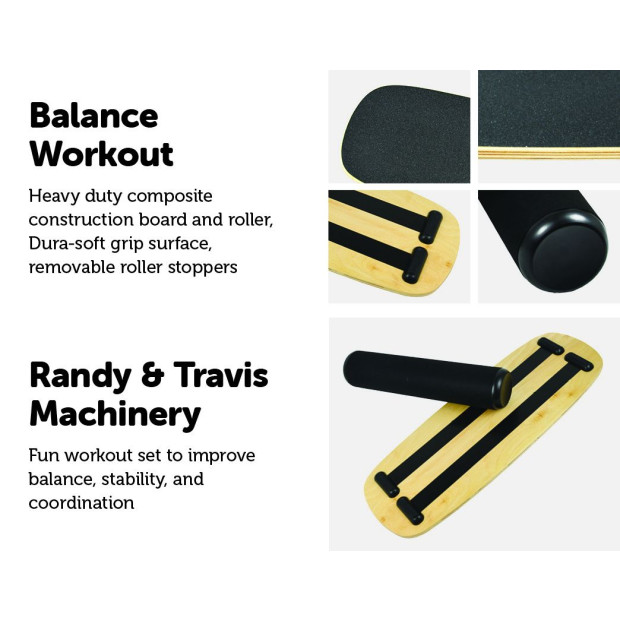 Balance Board Trainer With Stopper Wobble Roller Image 6