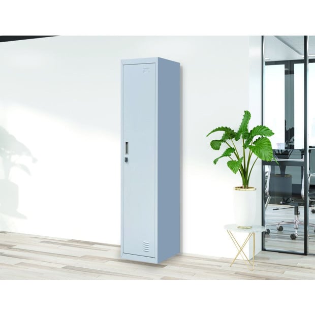 One-door Office Gym Shed Clothing Locker Cabinet w/Padlock Lock