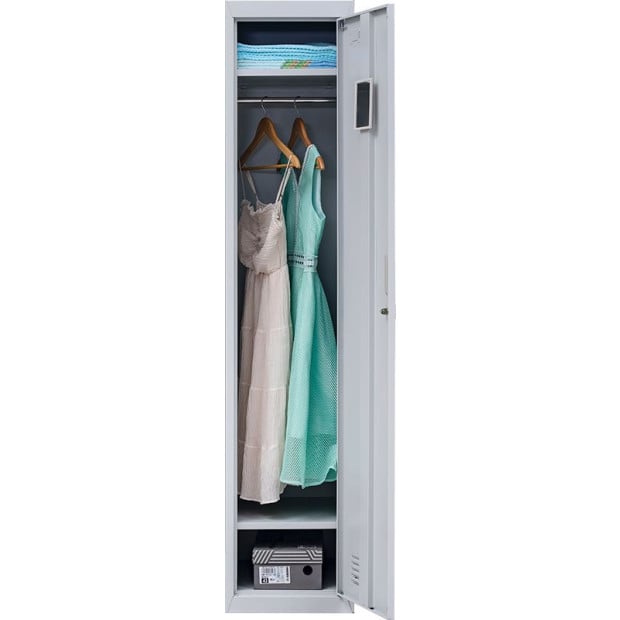 One-door Office Gym Shed Clothing Locker Cabinet w/Padlock Lock Image 9