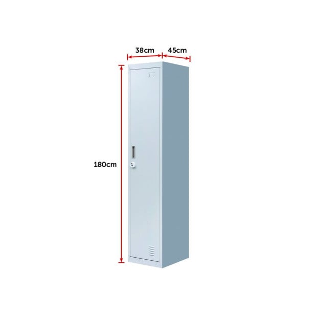 One-door Office Gym Shed Clothing Locker Cabinet w/3 combination lock Image 12
