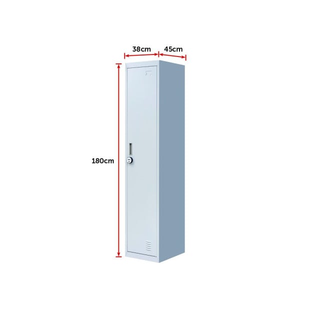 One-door Office Gym Shed Clothing Locker Cabinet w/4 combination lock Image 12