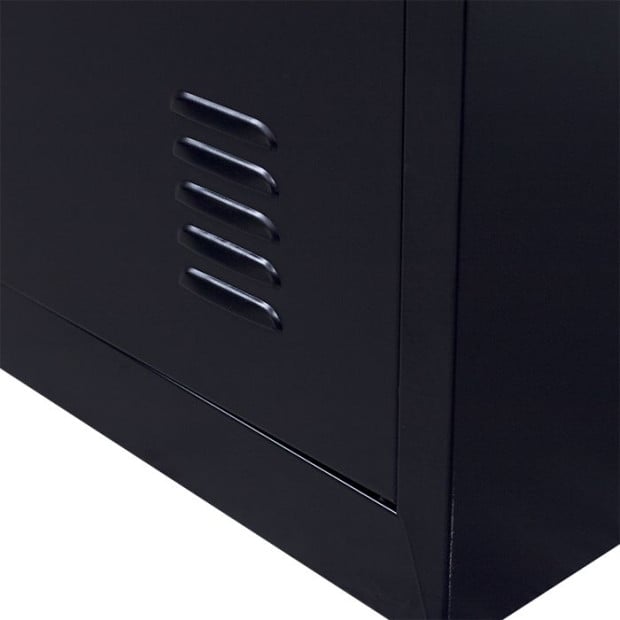 One-door Office Gym Shed Locker Cabinet w/3 combination lock - Black Image 13