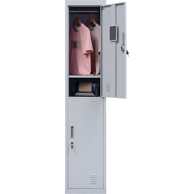 2-door Vertical Locker Storage Standard Grey Image 7
