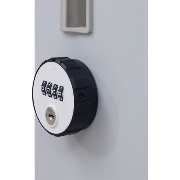 2-door Vertical Locker Storage w/4 digit combination lock - Grey Image 8