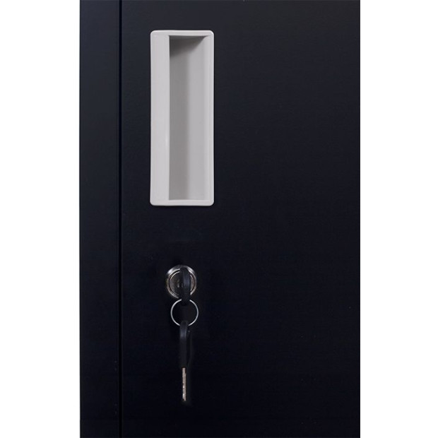 2-door Vertical Locker Storage Standard Black Image 8