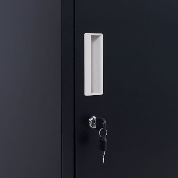 2-door Vertical Locker Storage Standard Black Image 9