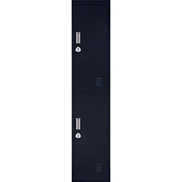 2-door Vertical Locker Storage w/3 combination lock Black Image 7