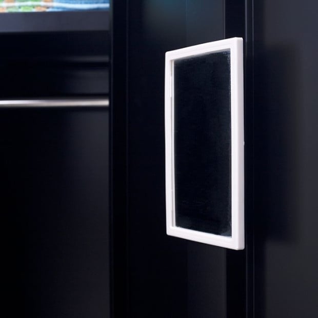 2-door Vertical Locker Storage w/4 combination Lock Black Image 10