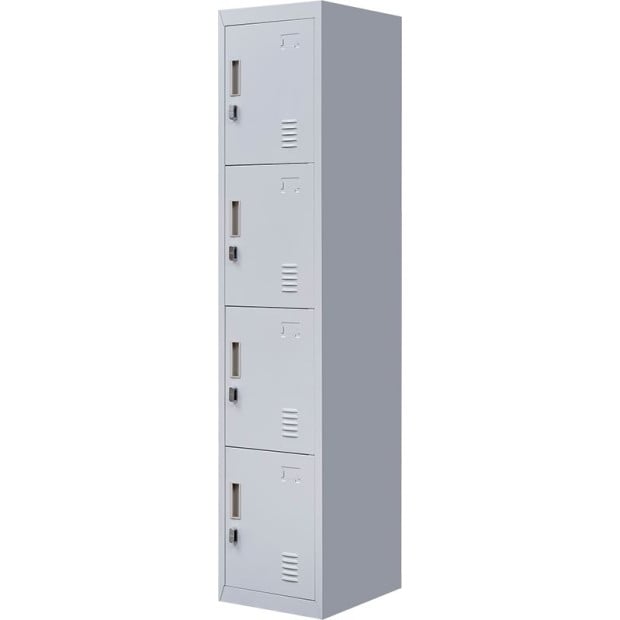 4 Door Vertical Locker - Office/gym w/Padlock Image 5
