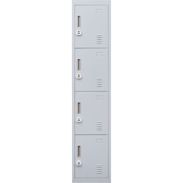 4 Door Locker - Office/gym w/3 combination lock - Grey Image 7
