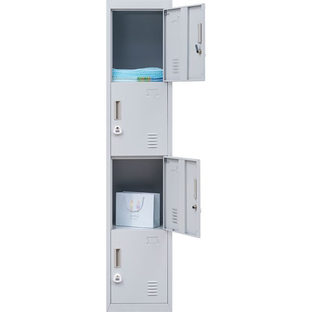 4 Door Locker - Office/gym w/3 combination lock - Grey Image 8