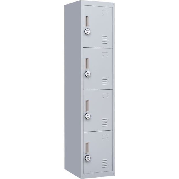 4 Door Locker - Office/gym w/4 combination lock Grey Image 6