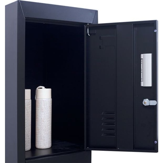 4-door Vertical Locker Office/Gym Standard Black Image 12