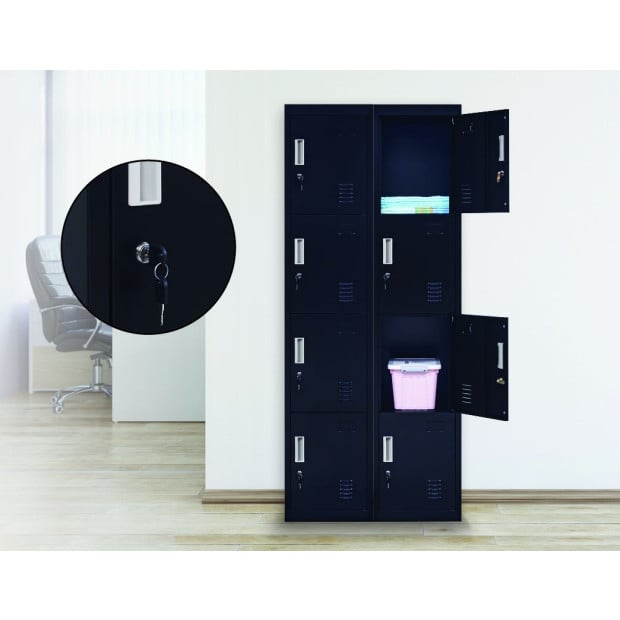 4-door Vertical Locker Office/Gym Standard Black Image 2
