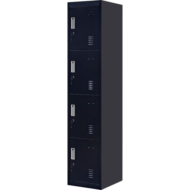 4-door Vertical Locker Office/Gym Standard Black Image 5