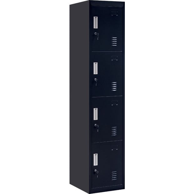 4-door Vertical Locker Office/Gym Standard Black Image 6