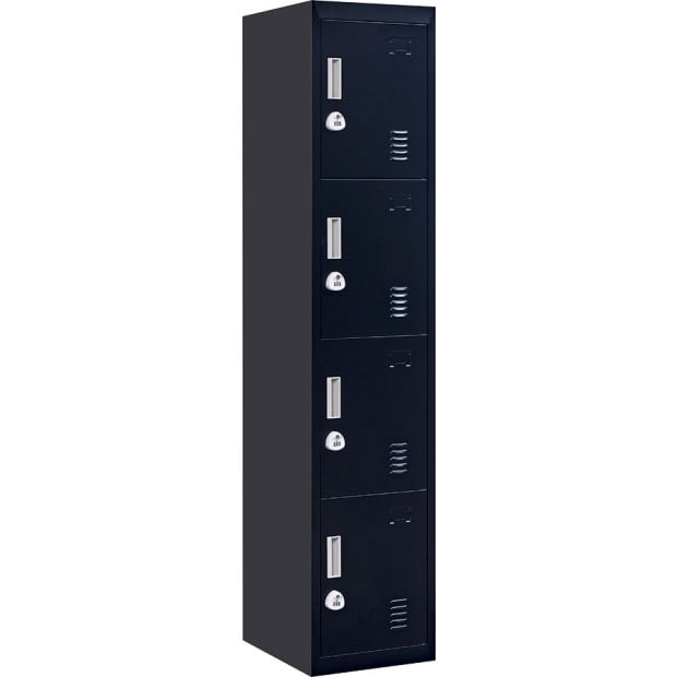 4 Door Locker - Office/gym w/3 combination lock Black Image 6
