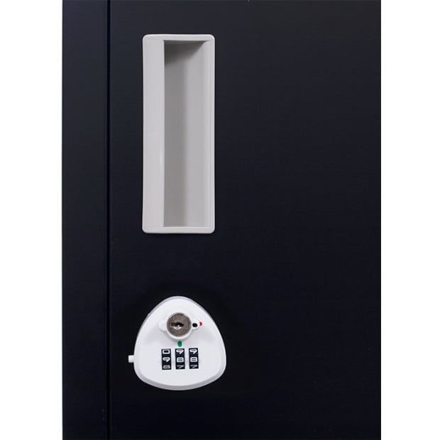 4 Door Locker - Office/gym w/3 combination lock Black Image 9
