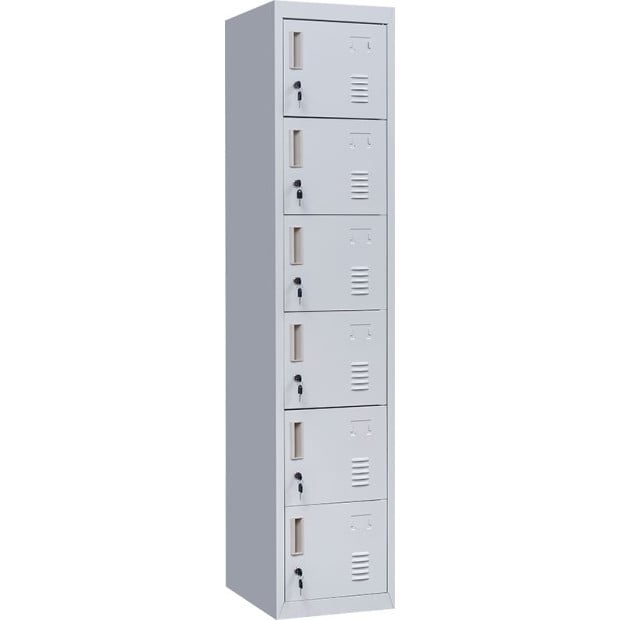6-door Vertical Locker Grey - Standard Image 6