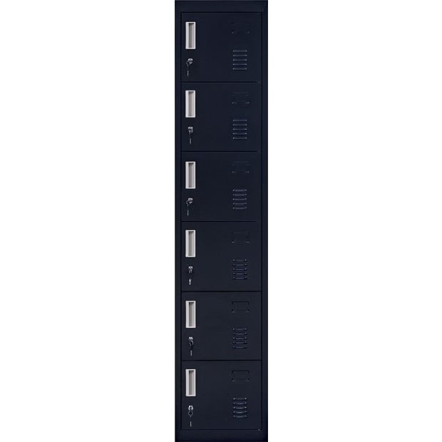 6-door Vertical Locker Standard - Black Image 7