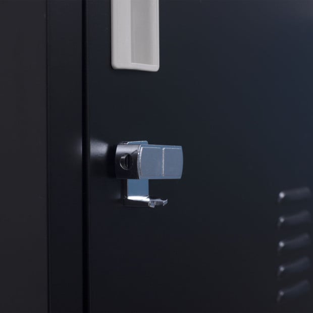 6-door Vertical Locker w/Padlock - Black Image 10
