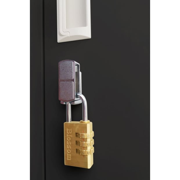 6-door Vertical Locker w/Padlock - Black Image 11