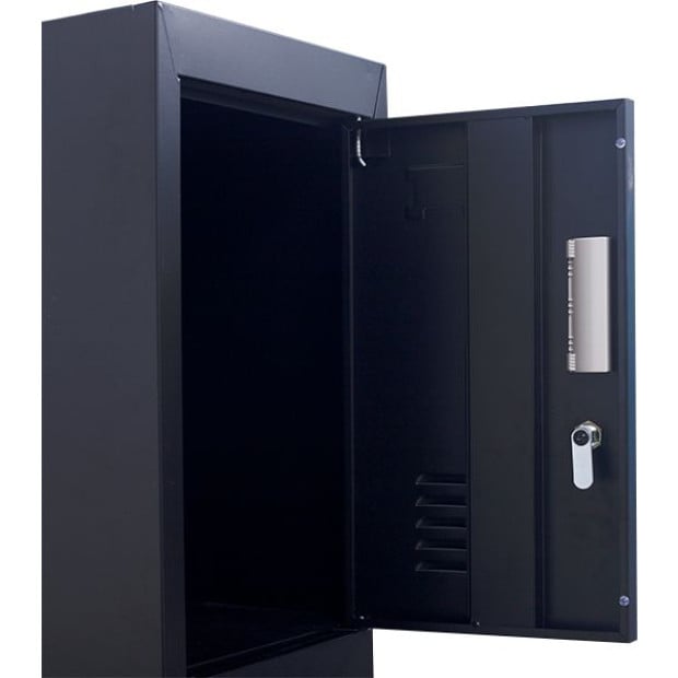 6-door Vertical Locker w/Padlock - Black Image 12