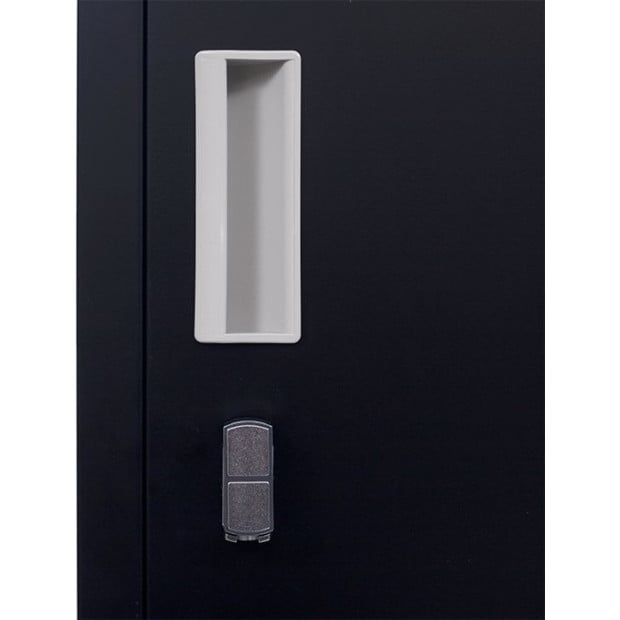 6-door Vertical Locker w/Padlock - Black Image 9