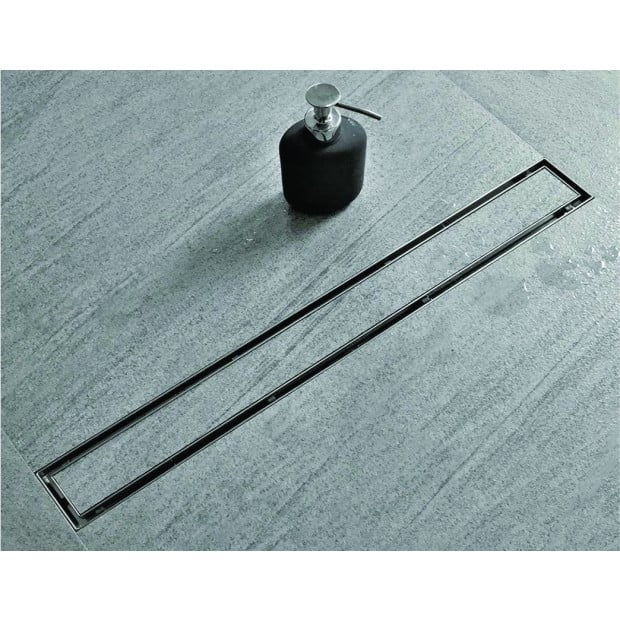 800mm Tile Insert Shower Stainless Steel Drain W/centre Outlet Floor Waste