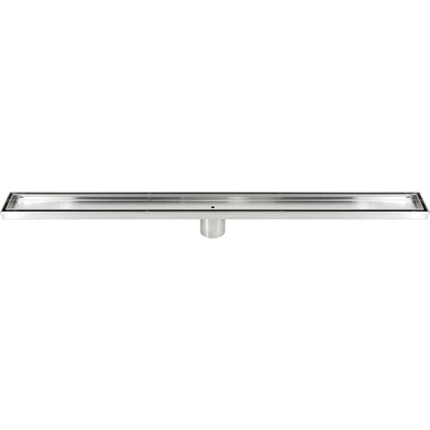 800mm Tile Insert Shower Stainless Steel Drain W/centre Outlet Floor Waste Image 7